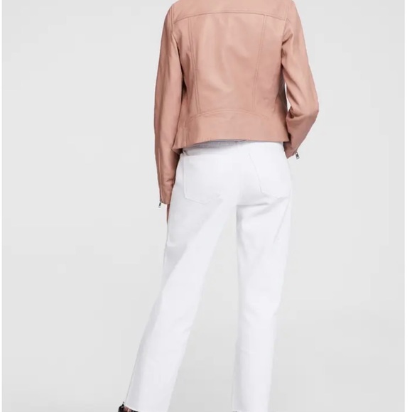 Salmon/Burnt Orange Leather Jacket - Picture 9 of 11